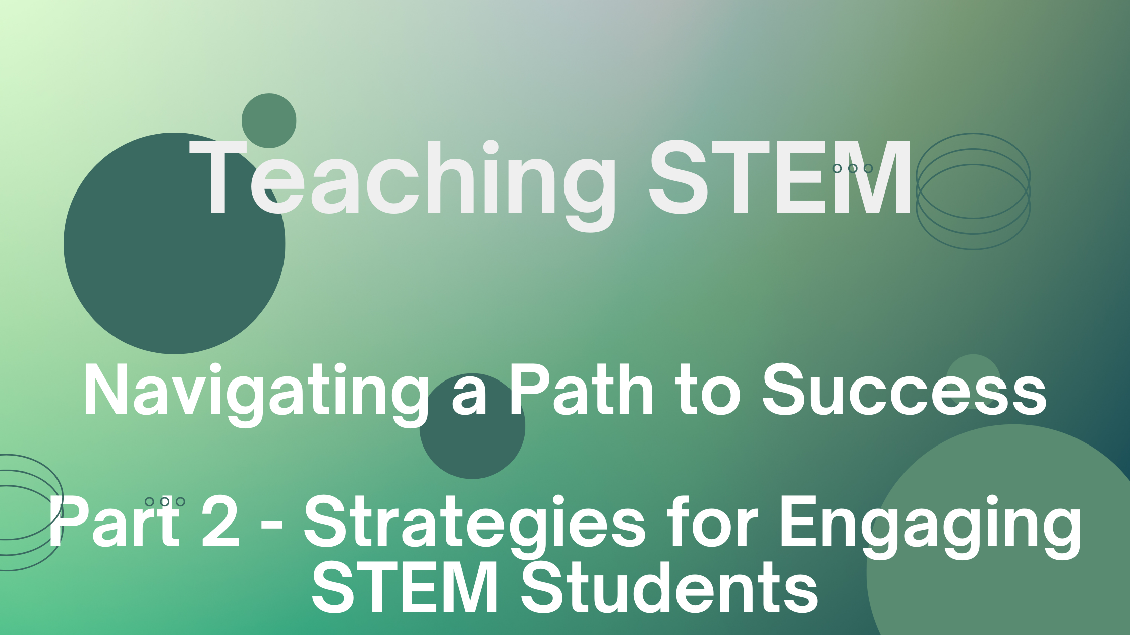 Teaching STEM: Navigating a Path to Success Part 2 – The Small Town ...